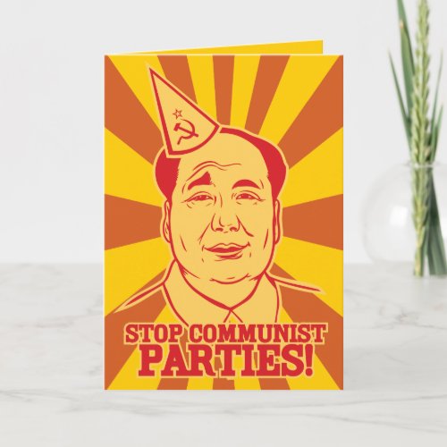 Stop Communist Parties Chairman Mao Card