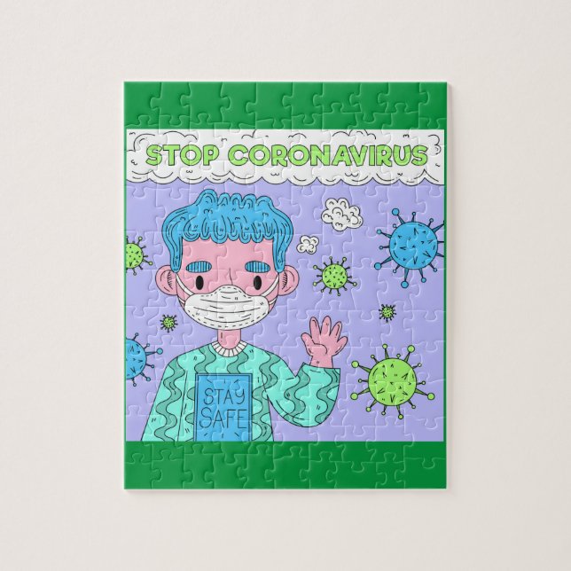Stop Corona Stay Safe Jigsaw Puzzle (Vertical)
