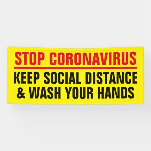 Stop Corona Virus Covid 19 banner sign