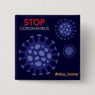 Stop Coronavirus infection spreading campaign Button