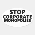 Stop Corporate Monopolies Oval Sticker