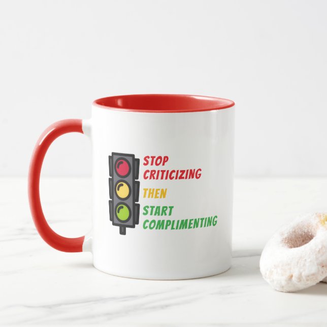 "Stop Criticizing" Mug (With Donut)