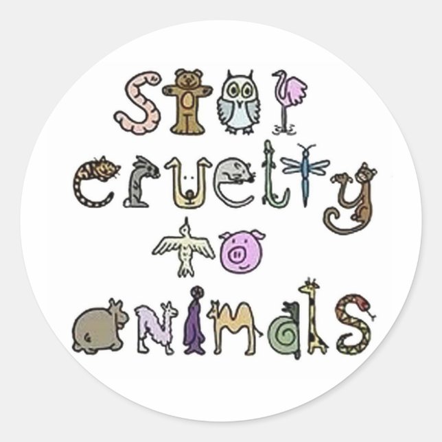 Stop Cruelty Stickers (Front)