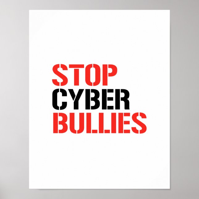 STOP CYBER BULLIES POSTER (Front)