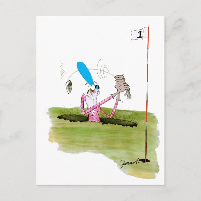 stop digging - golf, tony fernandes postcard (Front)