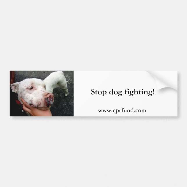 Stop dog fighting! bumper sticker (Front)