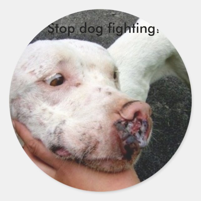 Stop dog fighting! stickers (Front)