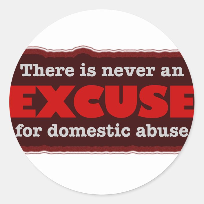 Stop Domestic Abuse There Is No Excuse Classic Round Sticker