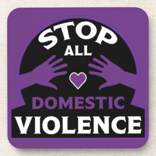 Stop Domestic Violence Beverage Coaster