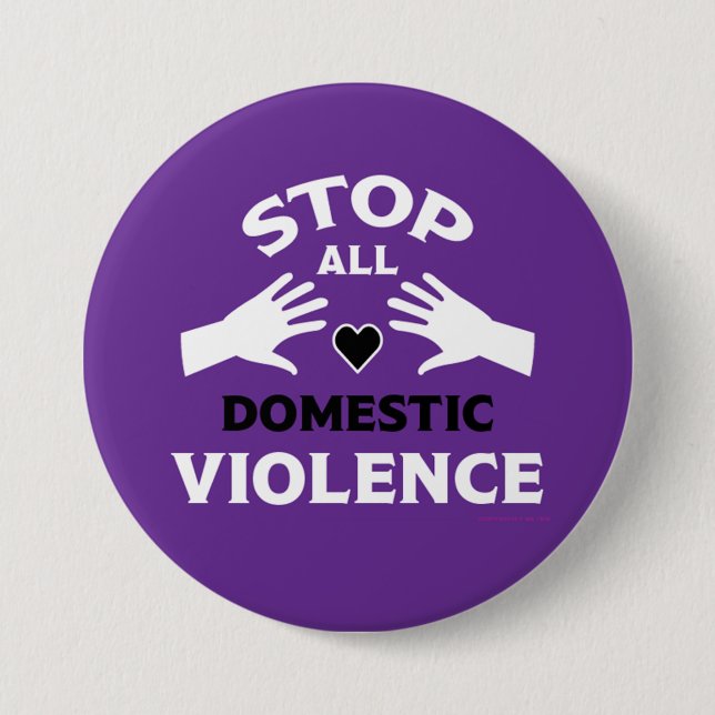 Stop Domestic Violence Button (Front)