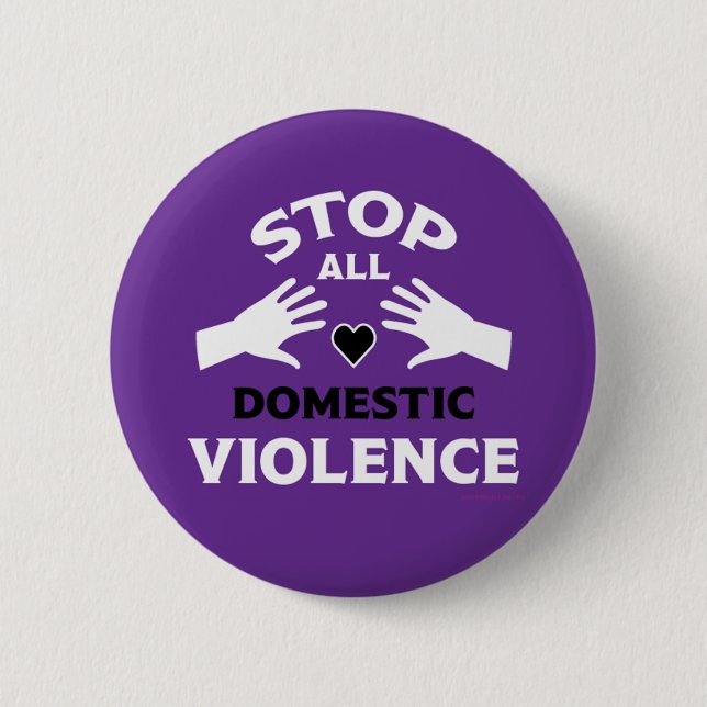Stop Domestic Violence Button (Front)