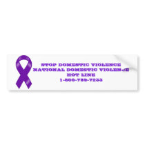 Stop Domestic Violence Hot Line Bumper Sticker