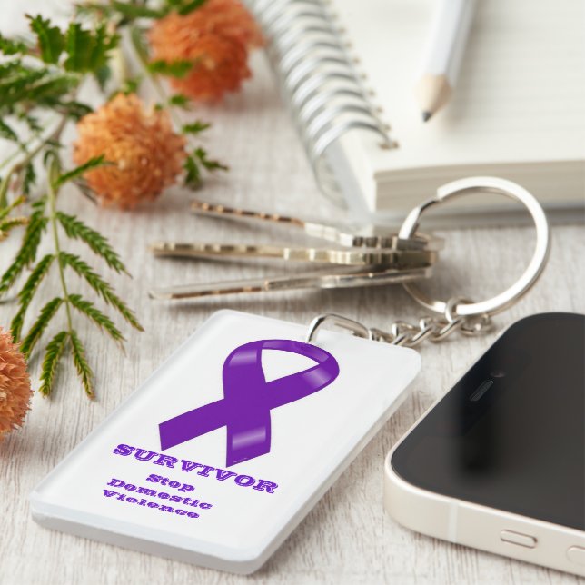 Stop Domestic Violence Key Ring (Front Right)