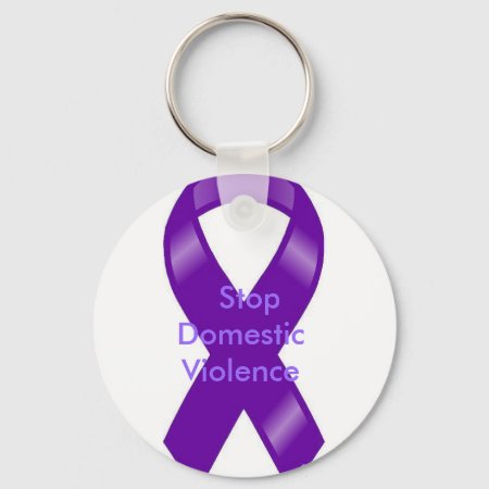Stop Domestic Violence Keychain