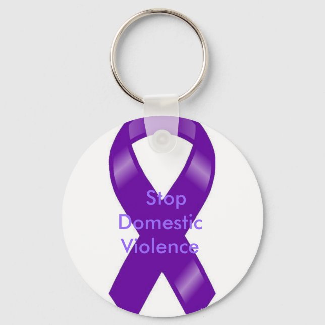 Stop Domestic Violence Keychain (Front)
