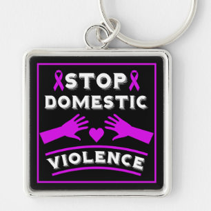 Stop Domestic Violence Keychain