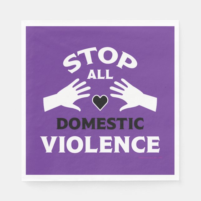 Stop Domestic Violence Napkins (Front)