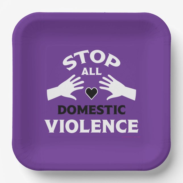 Stop Domestic Violence Paper Plates (Front)