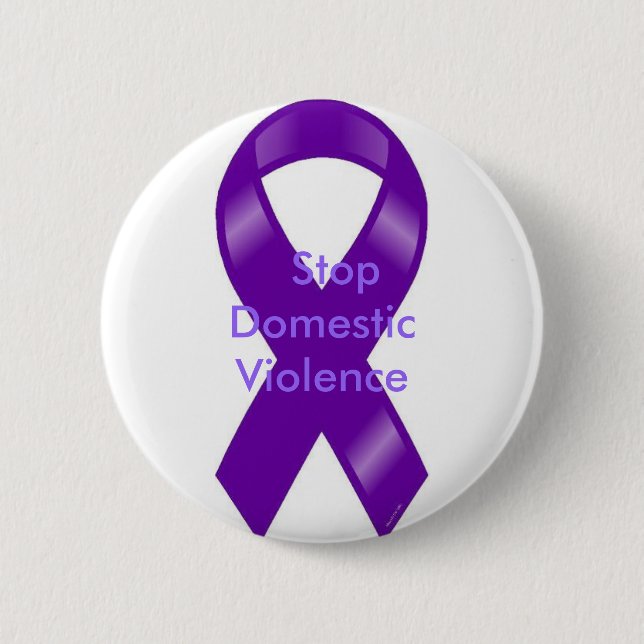 Stop Domestic Violence Pinback Button (Front)