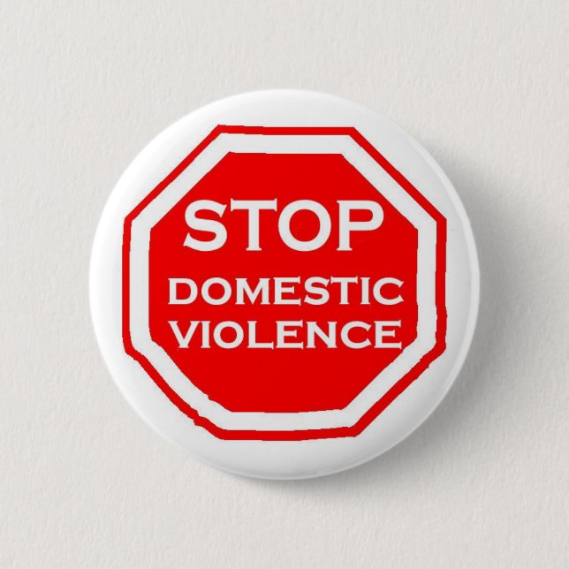 Stop Domestic Violence Pinback Button (Front)