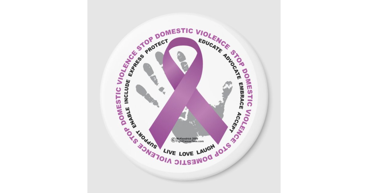 Stop Domestic Violence Ribbon Magnet | Zazzle