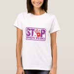 Stop Domestic Violence T-shirt at Zazzle