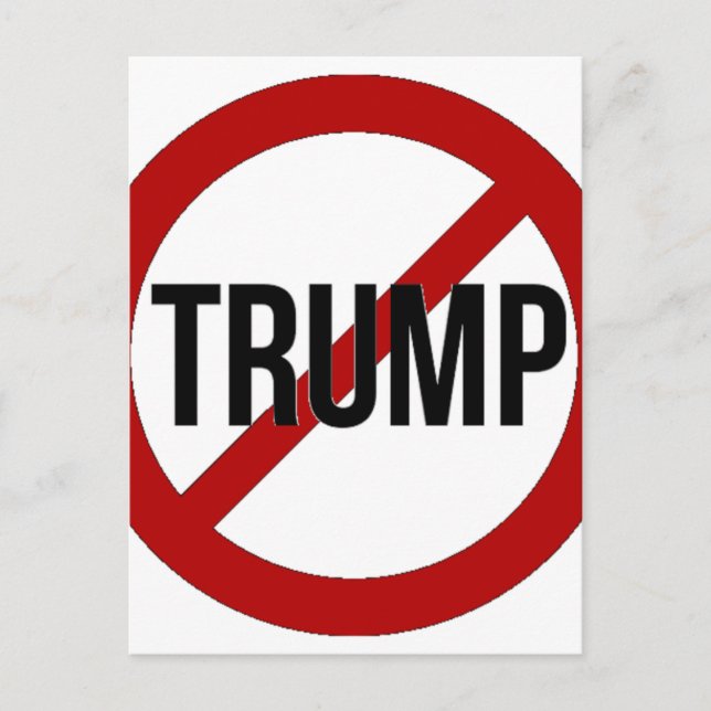 Stop Donald Trump Anti-Trump Postcard (Front)