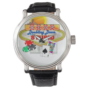 Stop Doubling Down on Stupid Watch(White Back) Watch