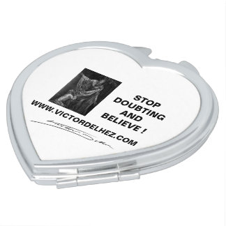 Stop doubting and believe tray compact mirror