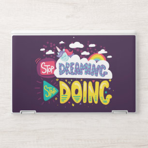 Stop Dreaming, Start Doing Dark Purple HP Laptop Skin