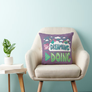 Stop Dreaming, Start Doing Pale Lavender Throw Pillow