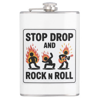 Stop Drop and Rock n Roll – In Case of Fire Flask