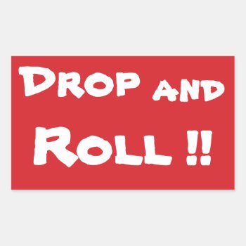 Stop Drop And Roll Stop Sign Sticker by Mikeybillz at Zazzle