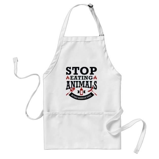 Stop Eating Animals Adult Apron (Front)