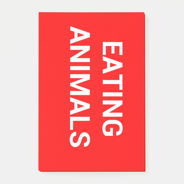 STOP EATING ANIMALS POST-IT NOTES (Front)