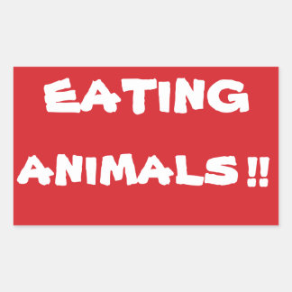 STOP Eating Animals Stop Sign Sticker