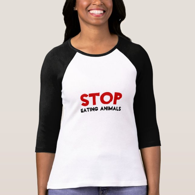 STOP Eating animals T-Shirt (Front)