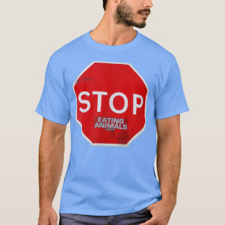 Stop Eating Animals vegetarian vegan road sign sub T-Shirt
