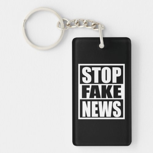 Stop Fake News Keychain