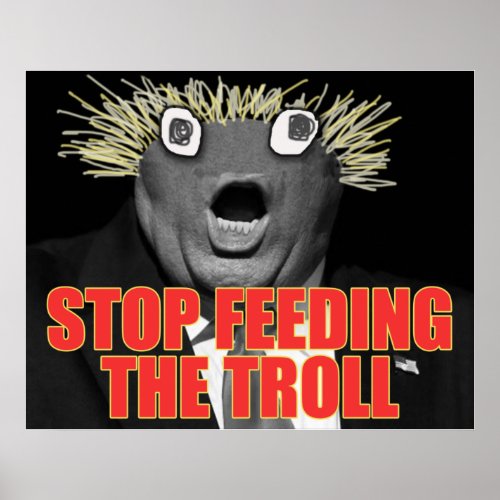 Stop Feeding The Troll Poster