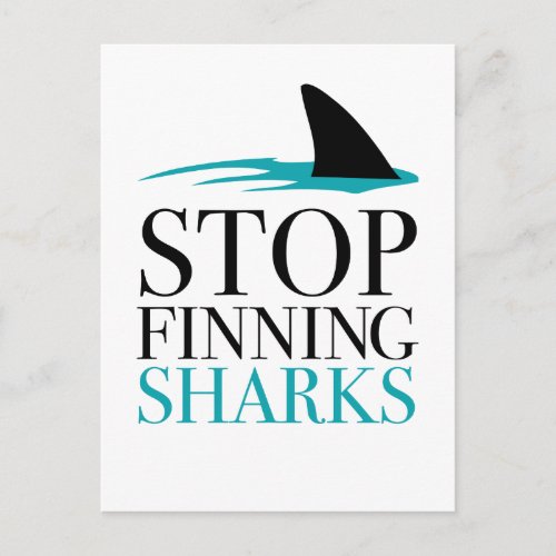 STOP FINNING SHARKS POSTCARD