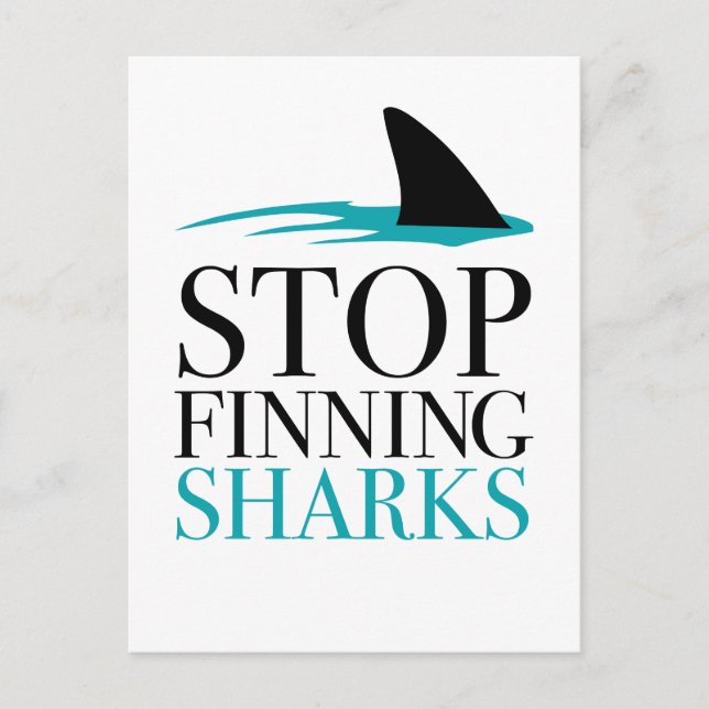 STOP FINNING SHARKS POSTCARD (Front)