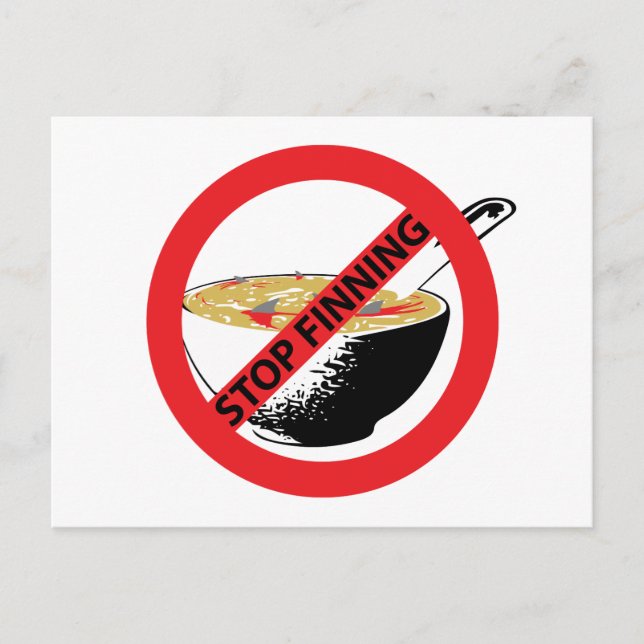 STOP FINNING SHARKS POSTCARD (Front)