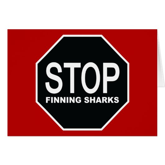 Stop Finning Sharks Sign (Front Horizontal)