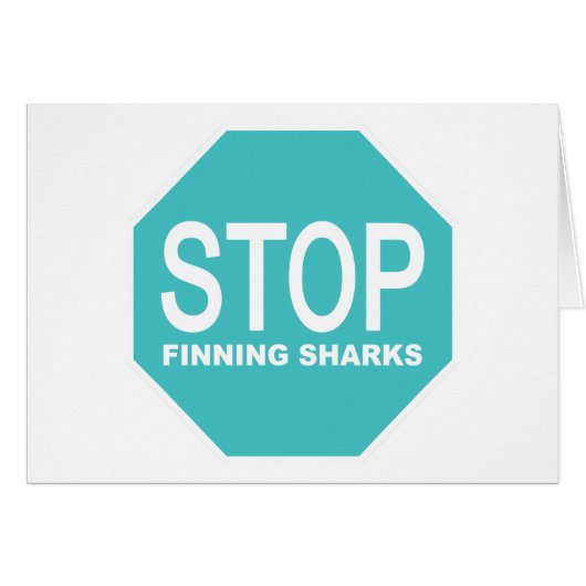 Stop Finning Sharks Sign Cards (Front Horizontal)