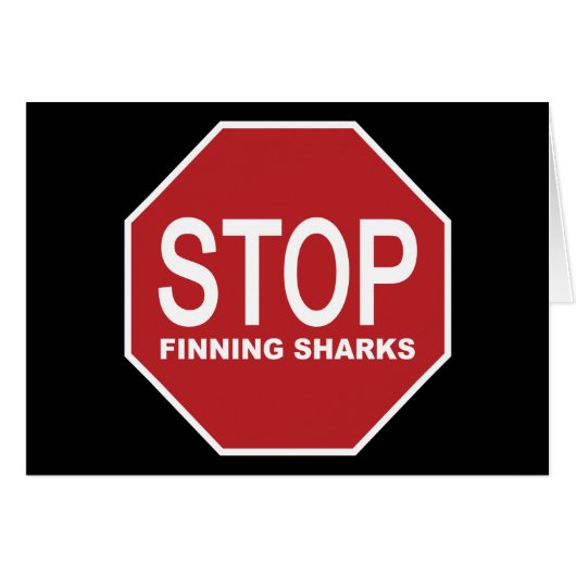 Stop Finning Sharks Sign Cards (Front Horizontal)