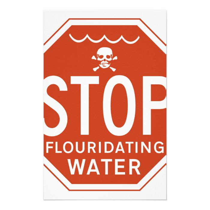 STOP FLUORIDATING WATER  fluoride/activism/protest Custom Stationery