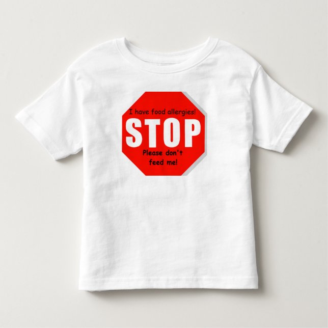 Stop Food Allergies Toddler Tshirt (Front)