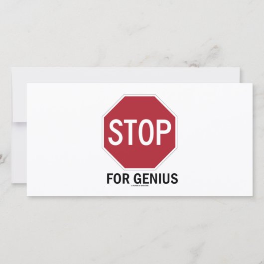 Stop For Genius (Stop Sign) (Front)