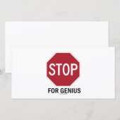 Stop For Genius (Stop Sign) (Front/Back)